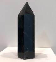 置石一点物☆六角柱ポイント型 モリオン(黒水晶)A